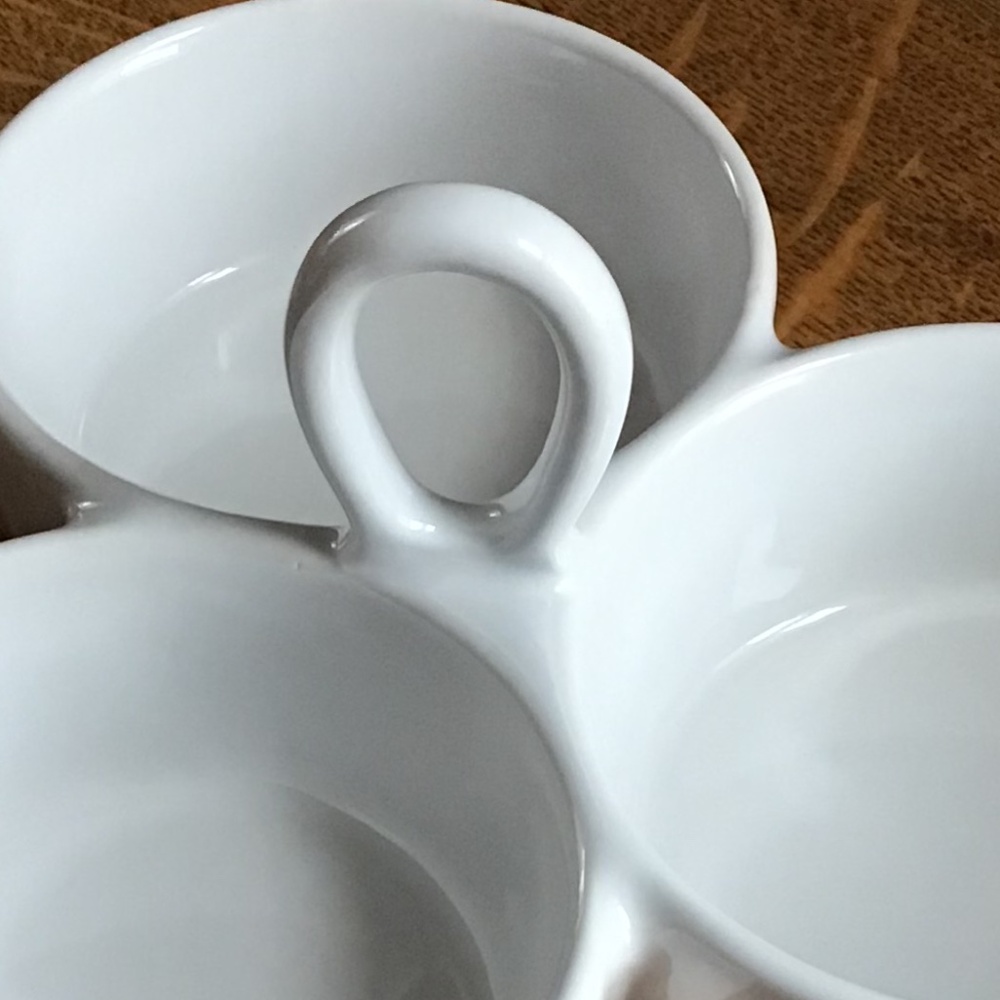Crate & Barrel 3 Part Divided Serving Bowls Plate Tray Like New! - Picture 11 of 12